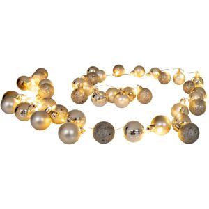 NÄVE Lichterkette "LED-Outdoor-Weihnachtslichterkette, Weihnachtsdeko aussen", gold (goldfarben), Flammen, Kabellänge 300m, Lichterketten, incl. Timer (6h an und 18h aus), Lichterkette: l: 240cm