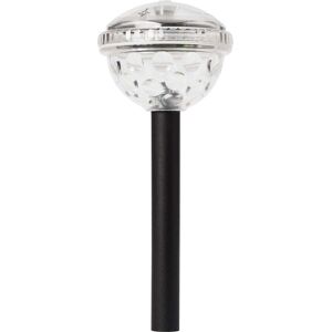LED Gartenleuchte BONETTI, schwarz (schwarz, transparent), H:38cm Ø:10cm, Lampen, Set - 3 Stück, RGB Farbwechsel