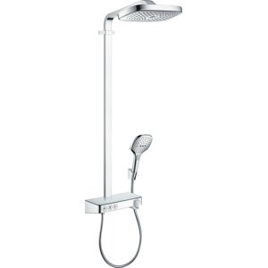 Duschsystem HANSGROHE Brausegarnituren silberfarben (chrom) Duschsysteme 300 mit ShowerTablet Select