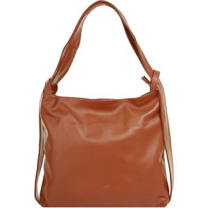 Cityrucksack SAMANTHA LOOK Gr. B/H/T: 35 cm x 35 cm x 9 cm, braun (cognac) Rucksäcke echt Leder, Made in Italy