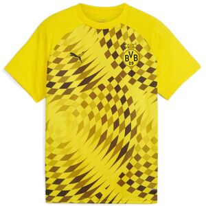 Trainingsshirt PUMA "Borussia Dortmund Aufwärmtrikot Jugendliche" Gr. 152, gelb (cyber yellow black) Kinder Shirts T-Shirts