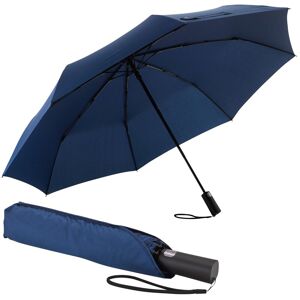 Partnerschirm EUROSCHIRM "Automatik 3432, marineblau", blau (marine), Bezug: 100% Polyester, uni, Regenschirme Taschenschirm, kompakte Größe, mit Automatik und extra großem Dach