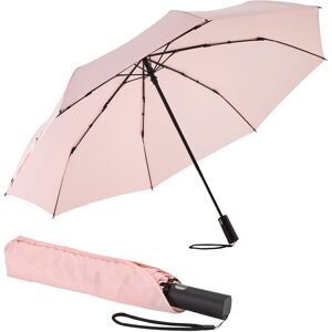 Partnerschirm EUROSCHIRM "Automatik 3432, rose", rosa, Bezug: 100% Polyester, uni, Regenschirme Taschenschirm, kompakte Größe, mit Automatik und extra großem Dach