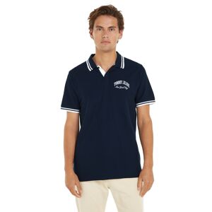 Poloshirt TOMMY JEANS "TJM REG TIPPING POLO" Gr. S, blau (darknight navy) Herren Shirts Kurzarm mit kontrastfarbenen Details