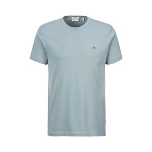 T-Shirt GANT "SLIM SHIELD SS T-SHIRT" Gr. M, blau (taub.blau) Herren Shirts T-Shirts mit Logostickerei auf der Brust