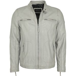 Lederjacke JCC "Macadam", Herren, Gr. M, grau, Obermaterial: 100% Leder Lamm; Futter: 100% Baumwolle; Ärmelfutter: 100% Polyester, Jacken