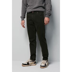 Chinos MEYER "Five-Pocket-Hose", Herren, Gr. 33, Länge 34, grün (dunkelgrün), 97% Baumwolle;3% Elasthan, unifarben, slim fit lang, Hosen, im unifarbenen Design