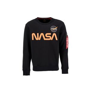 Sweater ALPHA INDUSTRIES "ALPHA Men - Sweatshirts NASA Reflective Sweater" Gr. M, orange (black, refl.oran) Herren Sweatshirts