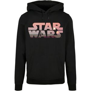 Rundhalspullover F4NT4STIC "F4NT4STIC Herren Star Wars Tatooine Logo with Basic Hoody" Gr. L, schwarz (black) Herren Pullover Rundhalspullover