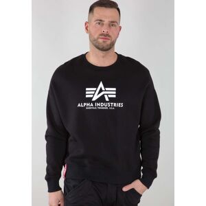 Sweater ALPHA INDUSTRIES "ALPHA Men - Sweatshirts Basic OS Sweater" Gr. M, schwarz (black) Herren Sweatshirts