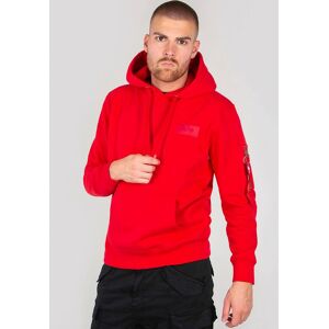 Kapuzensweatshirt ALPHA INDUSTRIES "BACK PRINT HOODY" Gr. XXL, rot Herren Sweatshirts