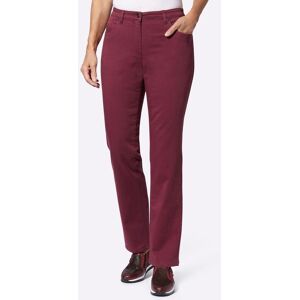 Bequeme Jeans CASUAL LOOKS, Damen, Gr. 50, Normalgrößen, rot (bordeaux), 98% Baumwolle, 2% Elasthan, unifarben, lang, Jeans