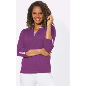 3/4-Arm-Shirt CASUAL LOOKS "Shirt" Gr. 52, pink (fuchsia) Damen Shirts V-Shirts