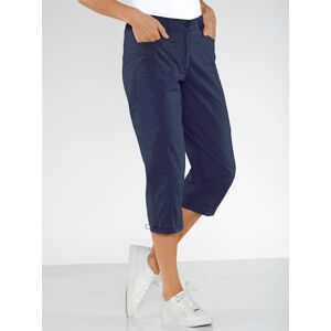 Caprihose CASUAL LOOKS, Damen, Gr. 25, Kurzgrößen, blau (nachtblau), 98% Baumwolle, 2% Elasthan, unifarben, 3/4-Länge, Hosen, Topseller