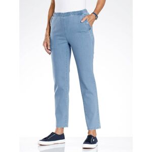 Schlupfjeans CLASSIC BASICS, Damen, Gr. 56, Normalgrößen, blau (blau, bleached), 81% Baumwolle, 17% Polyester, 2% Elasthan, unifarben, lang, Jeans