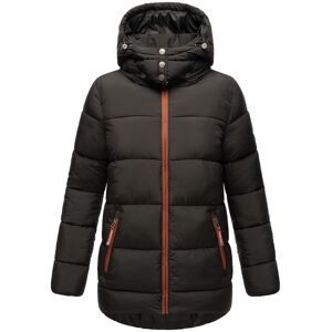 Winterjacke NAVAHOO "Wattewölkchen" Gr. L (40), schwarz Damen Jacken Lange Modische Steppjacke mit kontrastfarbenen Details