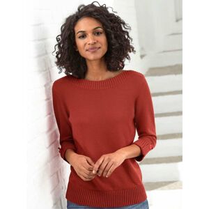 3/4 Arm-Pullover CASUAL LOOKS "Pullover" Gr. 54, rot (rostrot) Damen Pullover