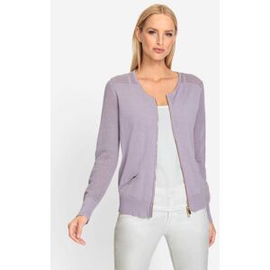 Cardigan HEINE Gr. 46, lila (flieder) Damen Strickjacken Cardigans