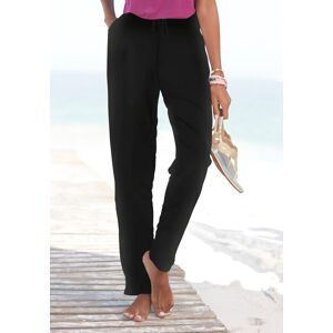 Jerseyhose BEACHTIME, Damen, Gr. 38, N-Gr, schwarz, Jersey, Obermaterial: 100% Viskose, unifarben, modisch, figurumspielend lang, Hosen, mit Taschen, Jogginghose, Relaxhose, Basic