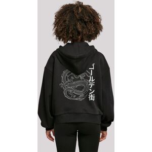 Kapuzenpullover F4NT4STIC "Drache Golden Gai", Damen, Gr. 3XL, schwarz, Obermaterial: 100% Baumwolle, casual, oversize, Langarm, Pullover, Print