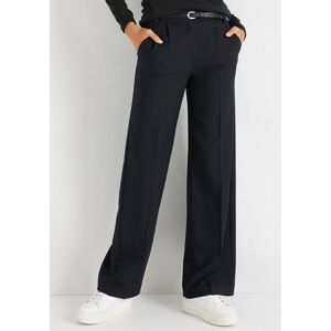 Anzughose HECHTER PARIS Gr. 36, N-Gr, schwarz Damen Hosen High-Waist-Hosen mit weitem Bein Bestseller