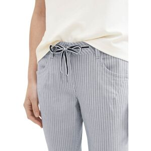 3/4-Hose TOM TAILOR Gr. 40, Länge 28, blau (navy stripe) Damen Hosen Caprihosen 3/4 mit Streifen-Optik