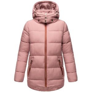 Winterjacke NAVAHOO "Wattewölkchen" Gr. XL (42), rosa (dunkelrosa) Damen Jacken Lange Modische Steppjacke mit kontrastfarbenen Details