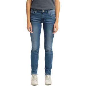 Straight-Jeans MUSTANG "Rebecca" Gr. 36, Länge 32, blau (medium bleach) Damen Jeans Gerade