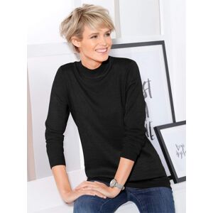 Stehkragenpullover CLASSIC BASICS "Pullover", Damen, Gr. 54, schwarz, 100% Polyacryl, unifarben, figurumspielend, Langarm, Pullover