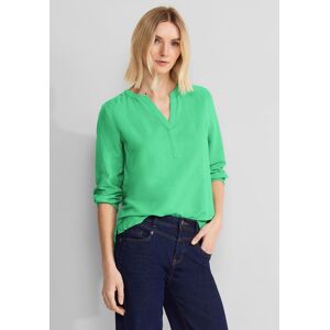 Shirtbluse STREET ONE Gr. 40, grün (soft grass green) Damen Blusen 3/4 arm in Unifarbe