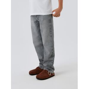 Straight-Jeans NAME IT "NKMRYAN STRAIGHT JEANS 5950-DM NOOS", Jungen, Gr. 140, N-Gr, blau (light grau denim), Denim/Jeans, Obermaterial: 100% Baumwolle, Abriebeffekte, casual, straight fit knöchellang, Jeans
