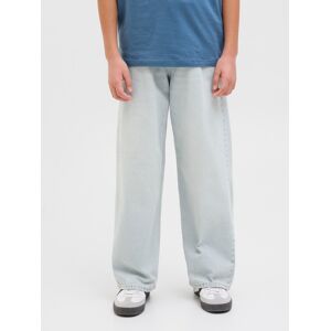 Relax-fit-Jeans JACK & JONES JUNIOR "JJIRON JJORIGINAL SQ 205 NOOS JNR", Jungen, Gr. 152, N-Gr, blau (blau denim), Denim/Jeans, Obermaterial: 100% Baumwolle, Abriebeffekte, modisch, relaxed fit knöchellang, Jeans