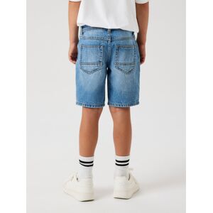 Shorts NAME IT "NKMRYAN REG L DNM SHORTS 6750-DM NOOS", Jungen, Gr. 128, N-Gr, light blau denim (blank), Web, Obermaterial: 100% Baumwolle, unifarben, casual, regular fit knielang, Hosen
