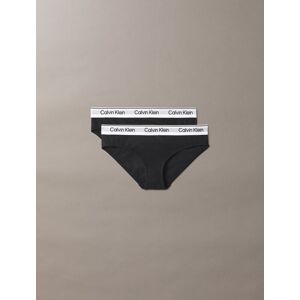 Brasilslip "2PK BIKINI", Kinder, Gr. 152/158, pvhschwarz, pvhschwarz, Jersey, Obermaterial: 95% Baumwolle, 5% Elasthan, CALVIN KLEIN UNDERWEAR, unifarben, körpernah, Unterhosen, mit Logobund