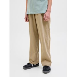 Chinohose JACK & JONES JUNIOR "JPSTALEX CO JJCARPENTER PANTS NOOS JNR", Jungen, Gr. 146, N-Gr, e.wood detail:stitching with dtm, Web, Obermaterial: 98% Baumwolle, 2% Elasthan, unifarben, modisch, relaxed fit knöchellang, Hosen