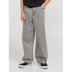 Relax-fit-Jeans JACK & JONES JUNIOR "JJIALEX JJORIGINAL SQ 852 NOOS JNR", Jungen, Gr. 134, N-Gr, grau (grau denim), Denim/Jeans, Obermaterial: 100% Baumwolle, unifarben, modisch, relaxed fit knöchellang, Jeans