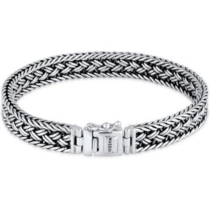 Armband KUZZOI "Unisex Königskette Kastenverschluss 925er Silber" Armbänder Gr. 21 cm, ohne Stein, Silber 925 (Sterlingsilber), silberfarben (silber) Herren Armbänder