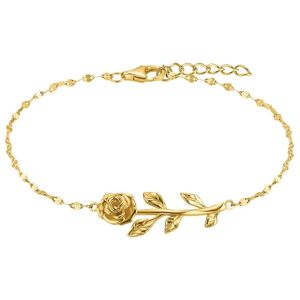 Armband AMOR "Rose, 2034102", gold (gelbgoldfarben), Armbänder, Damen, Silber 925 (Sterlingsilber)