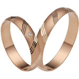 Trauring FIRETTI "Schmuck Geschenk Gold 375 Hochzeit Ehering "LIEBE"" Fingerringe Gr. 70, ohne Brillant, Roségold 375, 4,0 mm, rosegold (roségoldfarben) Trauringe Made in Germany, wahlweise mit oder ohne Brillanten