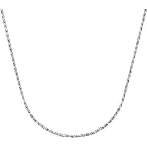 Silberkette "diamantierte Kordelkette, Silber 925" Gr. 70, silber, GIORGIO MARTELLO MILANO, Halsketten, Damen, 70cm, Silber 925 (Sterlingsilber)