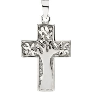 Kreuz-Anhänger JOBO "Anhänger Kreuz mit Baum", silber (silber 925), Schmuckanhänger, Damen, Silber 925 (Sterlingsilber), 925 Silber