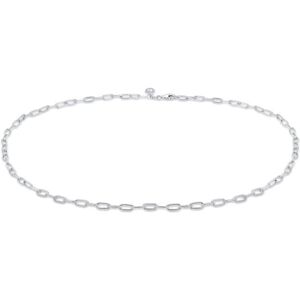 Kette ohne Anhänger ELLI PREMIUM "Basic Gliederkette Blogger Trend 925er Silber" Halsketten Gr. 40, Silber 925 (Sterlingsilber), Länge: 40 cm, silberfarben (silber) Damen Ketten ohne Anhänger