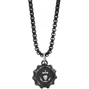 Kette mit Anhänger ADELIA´S, schwarz, Halsketten, Herren, unbekannt, Edelstahl
