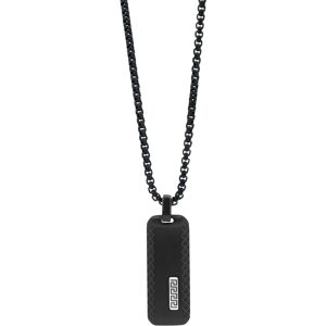 Kette mit Anhänger ADELIA´S, schwarz, Halsketten, Herren, unbekannt, Edelstahl