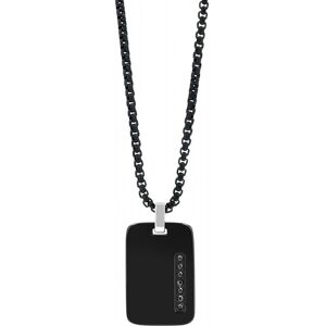Kette mit Anhänger ADELIA´S, schwarz, Halsketten, Damen, unbekannt, Edelstahl