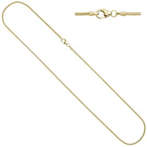 Goldkette JOBO Halsketten Gr. Gelbgold 585, Länge: 50 cm, gelb (gelbgold 585) Damen Goldketten Schlangenkette 585 Gold 50 cm 1,4 mm