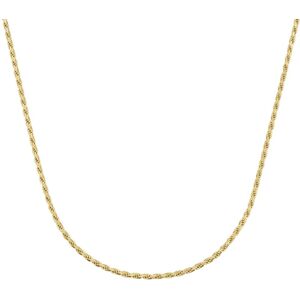 Silberkette "diamantierte Kordelkette, vergoldet, Silber 925" Gr. 42, gold, GIORGIO MARTELLO MILANO, Halsketten, Damen, 42cm, Silber 925 (Sterlingsilber)
