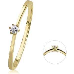 Diamantring ONE ELEMENT "0,05 ct Diamant Brillant Ring aus 585 Gelbgold" Fingerringe Gr. 57, mit Diamant, Gelbgold 585-Diamanten, goldfarben (gold) Damen Diamantringe Gold Schmuck