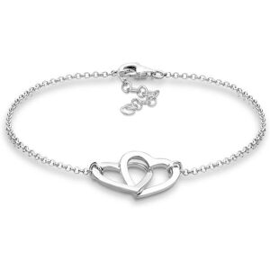 Armband ELLI "Herzen Symbol Klassisch Liebe 925 Silber" Armbänder Gr. 19 cm, ohne Stein, Silber 925 (Sterlingsilber), silberfarben (silber) Damen Armbänder Silber