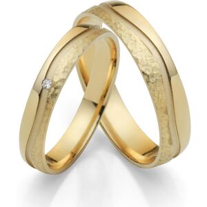 Trauring FIRETTI "Schmuck Geschenk Gold 750 Hochzeit Ehering "LIEBE"" Fingerringe Gr. 52, ohne Brillant, Gelbgold 585, 4,5 mm, gelb (gelbgoldfarben) Trauringe Made in Germany, wahlweise mit oder ohne Brillant